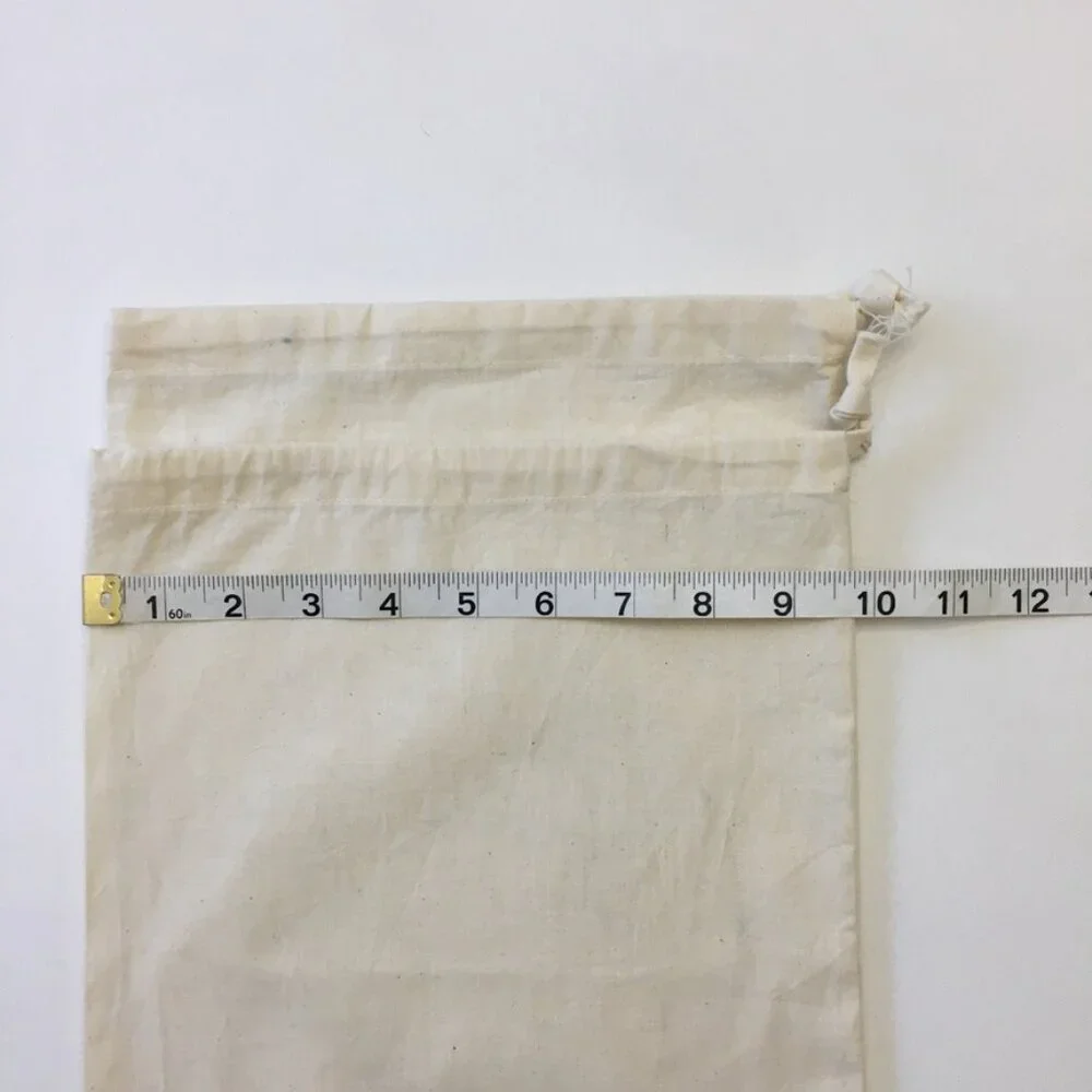 MARNI Dust Bag for Shoes A Pair Cotton Ivory Drawstring